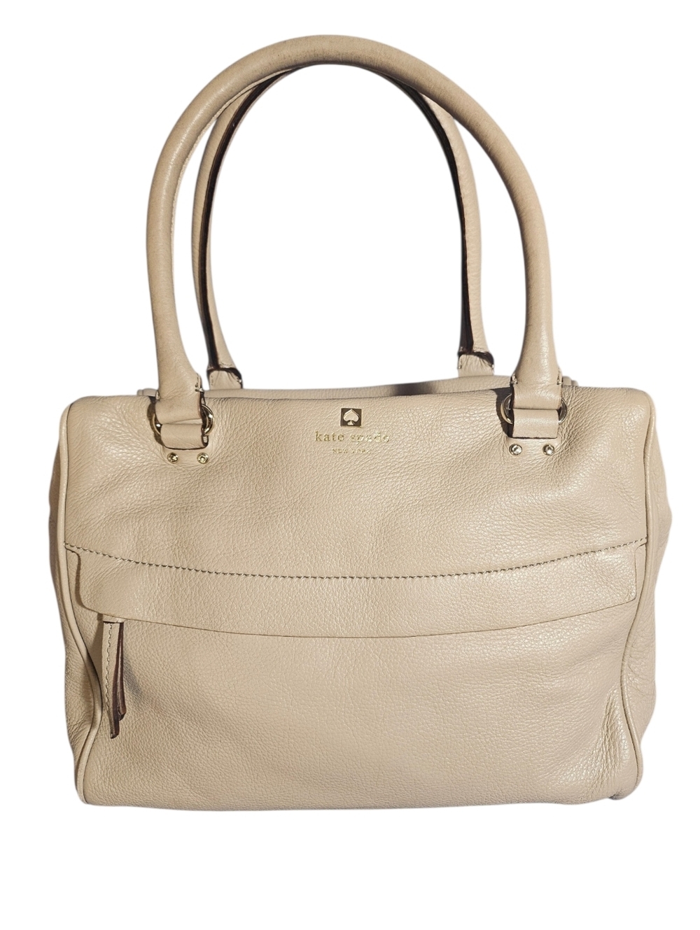 Kate Spade Grant Park Alida Handbag Satchel Taupe Cream